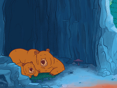 Wild About Bears Illustrations - Cave