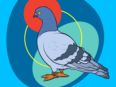 Pigeon animal bird drawing illustration new york ny nyc pigeon side project stock stockerr vector