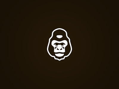 Gorilla Icon animal ape gorilla icon illustration mark monkey nature silverback symmetry vector wildlife