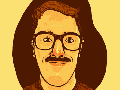 Motrait 2015 illustration moustache mustache portrait