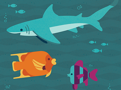 Wild About Oceans - Shark & Friends animals aquarium environment fish illustration marine oceans sea shark underwater water zoo