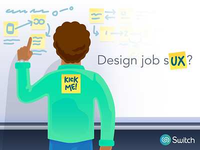 Design job sUX? ad character design thinking illustration job promotion tech ux vector