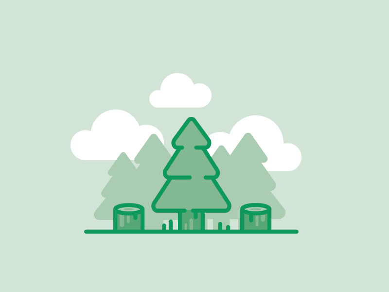Deforestation conservation nature leaf woods green illustration line vector tree forest deforestation icon