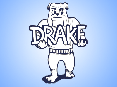 Classic Mascot Refined animal beast bulldog college dog drake university higher education hound icon logo mark mascot pet pup puppy