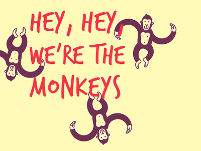 Monkey Tee WIP ape apparel barrell monkeys design illustration monkeys screenprint t shirt tee type vector