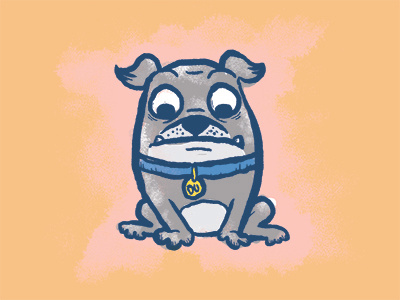 Apprehensive Pup animal blue bulldog dog drake university hound mascot pet pup puppy spike