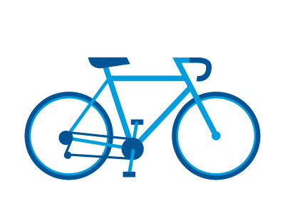 Bicon bicycle bike blue icon iconography illustration mark simple vector