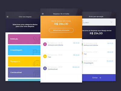 Work in progress - OctoApp app business control expenses mobile ui ux