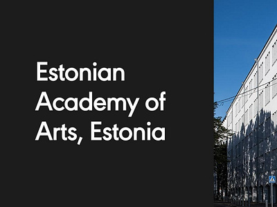 Estonian Academy of Arts - Low Fees, No Entrance Exam, Syllabus estonian estonian academy of arts study inestonian