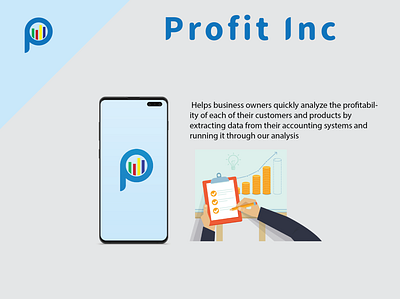 Profit Inc analytics app branding design logo profit