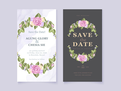 simple and beautifull wedding invitation template