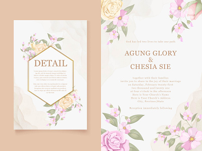 elegant wedding invitation vector template beautifull branding design design designer elegant engagement graphic design illustration illustrator invitation invitation card invitation design luxury template design templates vector wedding wedding card wedding invitation wedding invite