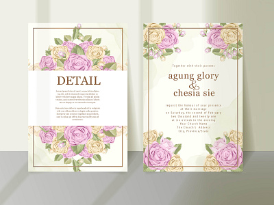 beautifull rose wedding invitation template design beautifull branding design design designer elegant elegant design engagement graphic design illustration illustrator invitation invitation card luxury rose template design templates wedding wedding card wedding invitation wedding invite