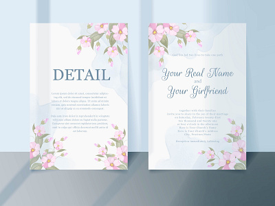 beautifull wedding invitation card template design branding design design editable engagement floral art floral design graphic design illustration invitation invitation card invitation set printable template templatedesign vector wedding wedding card wedding invitation wedding invite