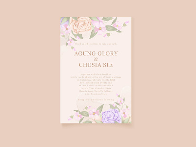 wedding invitation floral templates designs