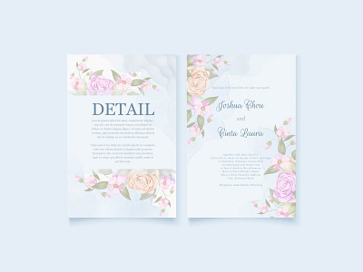 wedding invitation template design branding design design engagement floral floral design graphic design illustration illustrator invitation invitation card invitation design invitation set invitations template template design vector wedding wedding card wedding invitation wedding invite