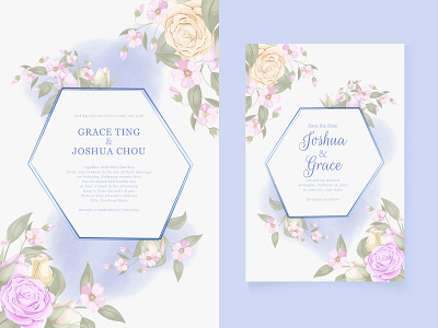 wedding invitation template design floral branding design design engagement floral floral design graphic design illustration invitation invitation card invitation design invitation set invite template template design watercolor wedding wedding card wedding cards wedding invitation wedding invite