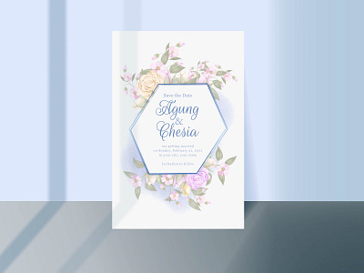 Beautifull Wedding Invitation Floral Concept Template beautifull branding design design engagement floral floral design illustration invitation invitation card invitation set invitations invite simple template template design vector wedding wedding card wedding invitation wedding invite