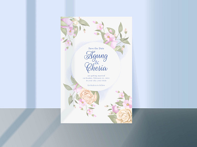 Beautifull Wedding Invitation Template Floral Concept beautifull branding design design elegant elegant design engagement floral floral design graphic design illustration invitation invitation card invitations invite template template design wedding wedding card wedding invitation wedding invite