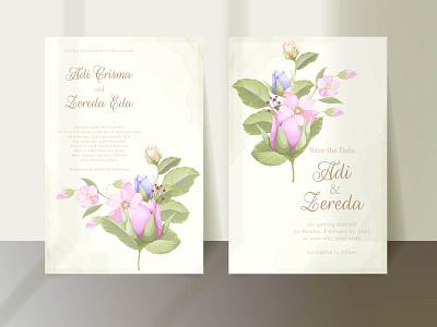 Beautifull Floral Wedding Invitation Template Vector Design beautifull bouquet branding design design engagement graphic design illustration invitation invitation card invitation design roses template vector wedding wedding card wedding invitation wedding invite