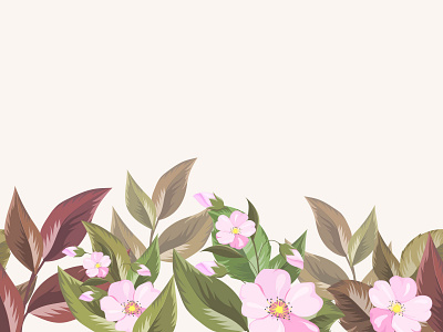 Floral Seamless Pattern Design With Roses and Leaf