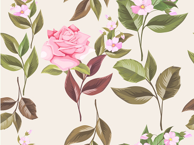 Floral Seamless Pattern Design With Beautifull Rose and Leaf background design fashion fashion design floral floral pattern graphic design illustration pattern pattern design printable seamless seamless pattern seamless patterns seamlesspattern textile textile design textile pattern wallpaper
