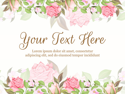 Wedding Banner Background Floral Concept