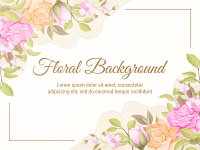 Beautifull Wedding Banner Floral Concept Graphic