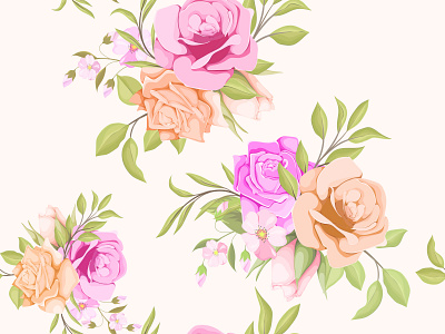 Seamless Pattern Template for Textile or Wallpaper