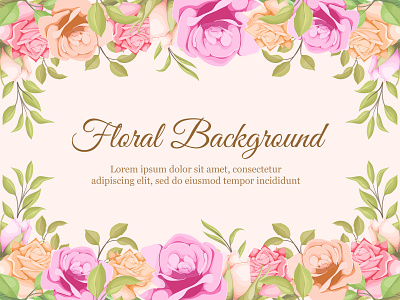 Wedding Banner Background Floral Concept Design