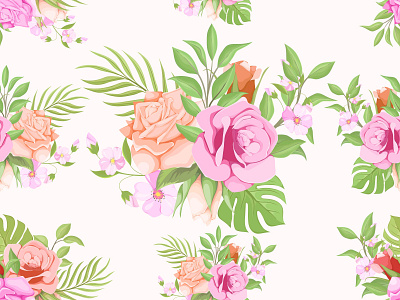 Seamless Pattern With Summer Floral