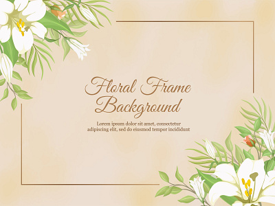 Beautifull Wedding Banner Background with Lily Flower