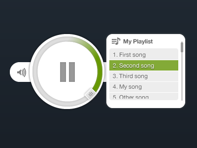 Fancy Circle Music Player music player playlist