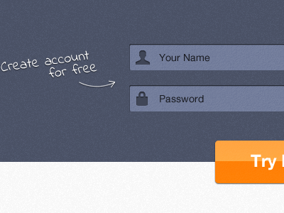 Create Account form account form free name pass password sign in signup