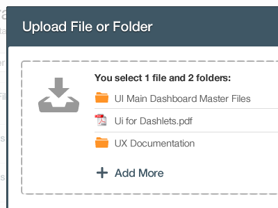 Yanado.com upload file or folder modal window