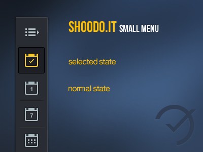 Shoodo.it small sidebar navigation