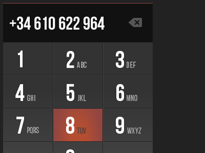 Dialpad buttons dial