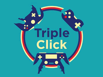 Triple Click Podcast Logo design graphic design illustration logo logo design maximum fun podcast logo vector illustration videogames