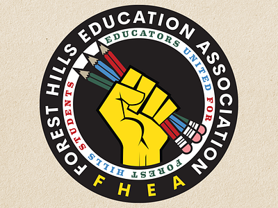 Teacher's Union Logo design fist graphic design logo logo design logodesign pencils teachers teachers union union vector design vector illustration