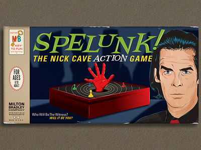 Spelunk! (Fake Board Game) board game design graphic design hand illustration library graphic design retro design vector illustration