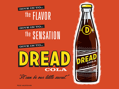 Give in to the Flavor design fake ad fake vintage graphic design illustration retro design soda soft drink vector illustration vintage design