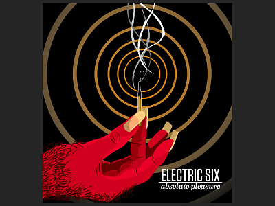 Electric Six: Absolute Pleasure cover illustration electric six illustration record design vector illustration