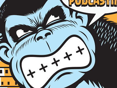 Monsters of Podcasting gorilla graphic design king kong monkey podcasting poster