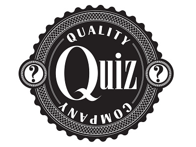 Quality Quiz Logo Concept badge graphic design logo vintage logo