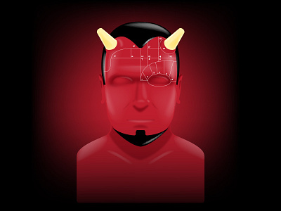 Satanism and Phrenology: Together At Last cd design devil illustration rejected satan vector illustration