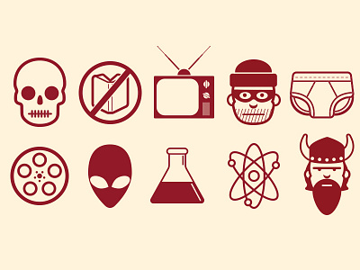 Context is Everything alien burglar graphic design icons illustration skull tv underpants viking