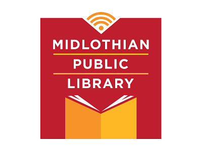 Midlothian Public Library book graphic design library graphic design logo design public library