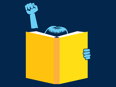 Banned Books Week 2017 american library association banned books week book fist illustration library graphic design reader