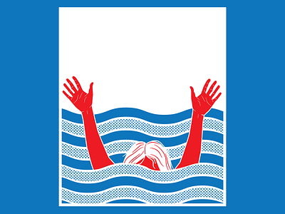 Not Waving, Drowning band shirt drowning illustration sasha bell band t shirt water waves
