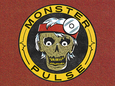 Monster Pulse comic book comic book style debaser lo-fi comic coloring kit ec comics illustration logo monster podcast logo retro style true grit texture supply